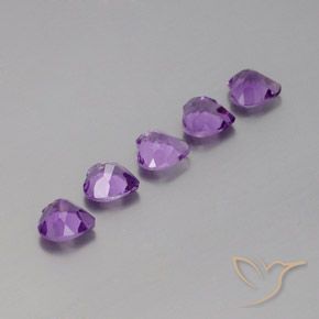 3.58 ct natürliche Lilaisch-violett Amethyst-Edelsteine, Herz, VS