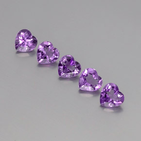 3.41 ct natürliche Tiefviolettes Violett Amethyst-Edelsteine, Herzform, VS