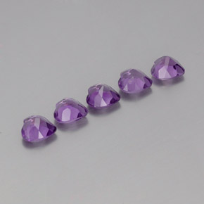 3.41 ct natürliche Tiefviolettes Violett Amethyst-Edelsteine, Herzform, VS