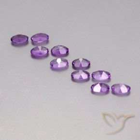 3.85 ct natürliche Lilaisch-violett Amethyst-Edelsteine, Oval, VVS-VS