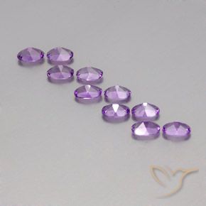 4.12 ct natürliche Mittelviolettes Violett Amethyst-Edelsteine, Oval, VVS-VS