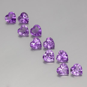 6.30 ct natürliche Rosaig-violett Amethyst-Edelsteine, Herzform, VS