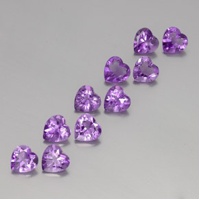 6.30 ct natürliche Rosaig-violett Amethyst-Edelsteine, Herzform, VS