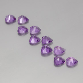 6.30 ct natürliche Rosaig-violett Amethyst-Edelsteine, Herzform, VS