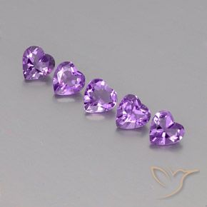 3.39 ct natürliche Lilaisch-violett Amethyst-Edelsteine, Herz, VS