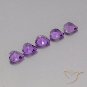 3.39 ct natürliche Lilaisch-violett Amethyst-Edelsteine, Herz, VS
