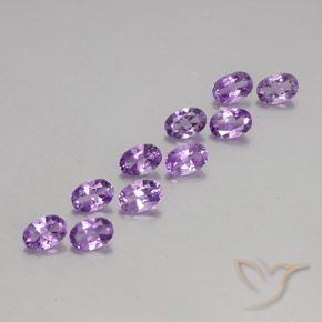 3.95 ct natürliche Mittelrosa Violett Amethyst-Edelsteine, Oval, VVS-VS