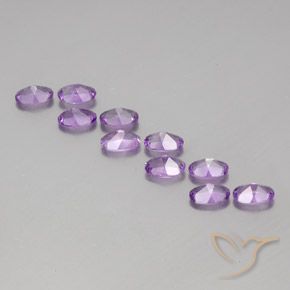 3.95 ct natürliche Mittelrosa Violett Amethyst-Edelsteine, Oval, VVS-VS