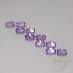 3.85 ct natürliche Lilaisch-violett Amethyst-Edelsteine, Oval, VVS-VS