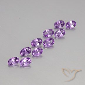 3.96 ct natürliche Mittelviolettes Violett Amethyst-Edelsteine, Oval, VVS-VS