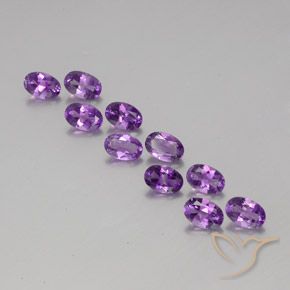 4.10ctw Natürlicher Lilaisch-violett Amethyst, Oval, VVS-VS