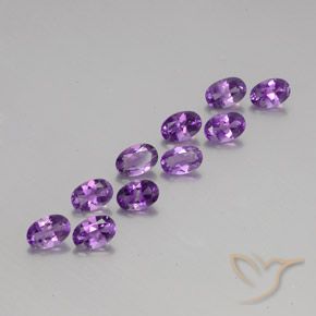 4.10 ct natürliche Lilaisch-violett Amethyst-Edelsteine, Oval, VVS-VS