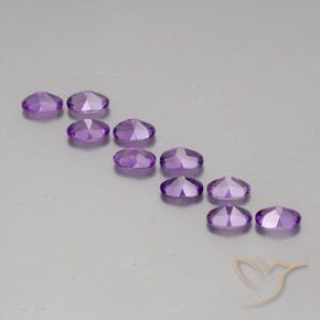 4.10 ct natürliche Lilaisch-violett Amethyst-Edelsteine, Oval, VVS-VS