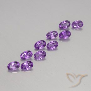 3.97 ct natürliche Mitteldunkles Violettviolett Amethyst-Edelsteine, Oval, VVS-VS