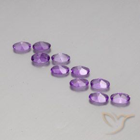 3.97 ct natürliche Mitteldunkles Violettviolett Amethyst-Edelsteine, Oval, VVS-VS