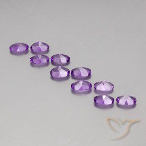 3.97 ct natürliche Mitteldunkles Violettviolett Amethyst-Edelsteine, Oval, VVS-VS