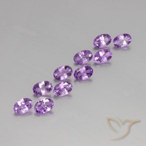 3.99 ct natürliche Tiefviolettes Violett Amethyst-Edelsteine, Oval, VVS-VS