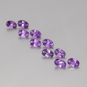 3,94 ct natürliche Mittelviolettes Violett Amethyst-Edelsteine, Oval Schliff, VVS-VS