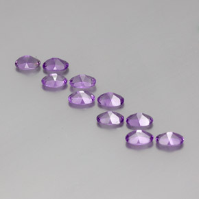 3,94 ct natürliche Mittelviolettes Violett Amethyst-Edelsteine, Oval Schliff, VVS-VS