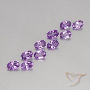 3.64 ct natürliche Mittelviolettes Violett Amethyst-Edelsteine, Oval, VVS-VS