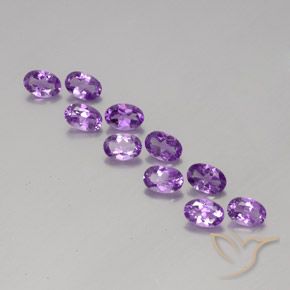 3.98ctw Natürlicher Lilaisch-violett Amethyst, Oval, VVS-VS