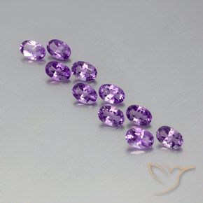 3.81ctw Natürlicher Tiefviolettes Violett Amethyst, Oval, VVS-VS