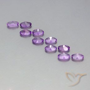 3.81 ct natürliche Tiefviolettes Violett Amethyst-Edelsteine, Oval, VVS-VS