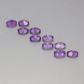 3.95 ct natürliche Mitteldunkles Violettviolett Amethyst-Edelsteine, Oval Schliff, VVS-VS