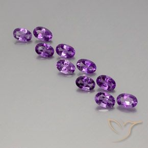 3.92ctw Natürlicher Mitteldunkles Violettviolett Amethyst, Oval, VVS-VS