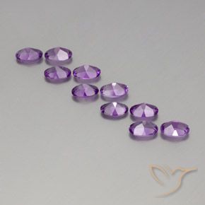 3.92 ct natürliche Mitteldunkles Violettviolett Amethyst-Edelsteine, Oval, VVS-VS