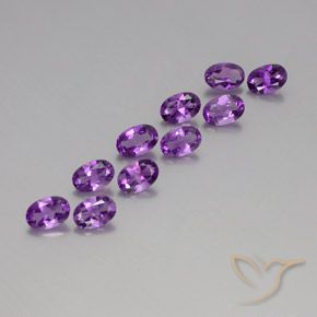 4.10 ct natürliche Lilaisch-violett Amethyst-Edelsteine, Oval, VVS-VS