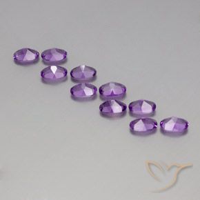 4.10 ct natürliche Lilaisch-violett Amethyst-Edelsteine, Oval, VVS-VS
