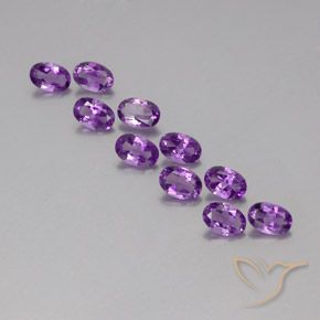 3.88ctw Natürlicher Lilaisch-violett Amethyst, Oval, VVS-VS