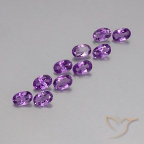 3.88 ct natürliche Lilaisch-violett Amethyst-Edelsteine, Oval, VVS-VS