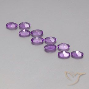 3.88 ct natürliche Lilaisch-violett Amethyst-Edelsteine, Oval, VVS-VS