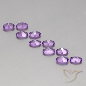 3.84 ct natürliche Mittelviolettes Violett Amethyst-Edelsteine, Oval, VVS-VS