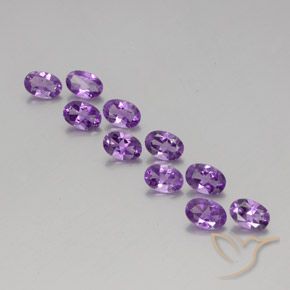 3.96 ct natürliche Mitteldunkles Violettviolett Amethyst-Edelsteine, Oval Schliff, VVS-VS