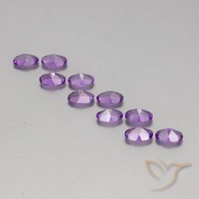 3.96 ct natürliche Mitteldunkles Violettviolett Amethyst-Edelsteine, Oval Schliff, VVS-VS