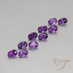 4.06 ct natürliche Tiefviolettes Violett Amethyst-Edelsteine, Oval, VVS-VS