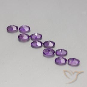 4.06 ct natürliche Tiefviolettes Violett Amethyst-Edelsteine, Oval, VVS-VS