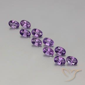 3,90 ct natürliche Mitteldunkles Violettviolett Amethyst-Edelsteine, Oval Schliff, VVS-VS