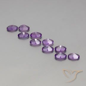 3,90 ct natürliche Mitteldunkles Violettviolett Amethyst-Edelsteine, Oval Schliff, VVS-VS