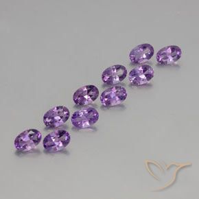 4.05 ct natürliche Tiefviolettes Violett Amethyst-Edelsteine, Oval, VVS-VS