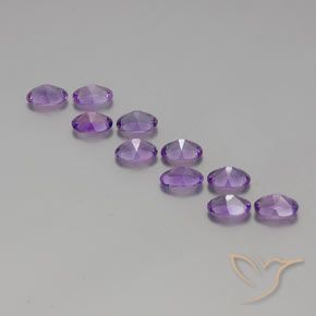 4.05 ct natürliche Tiefviolettes Violett Amethyst-Edelsteine, Oval, VVS-VS