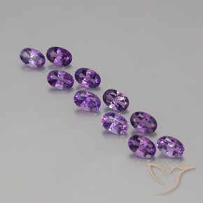 4.10ctw Natürlicher Tiefviolettes Violett Amethyst, Oval, VVS-VS