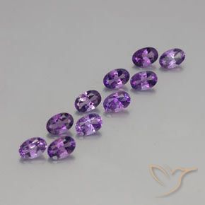 4.10 ct natürliche Tiefviolettes Violett Amethyst-Edelsteine, Oval, VVS-VS