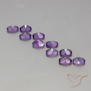 4.10 ct natürliche Tiefviolettes Violett Amethyst-Edelsteine, Oval, VVS-VS