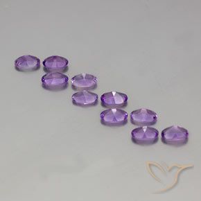 3.91 ct natürliche Mittelviolettes Violett Amethyst-Edelsteine, Oval, VVS-VS