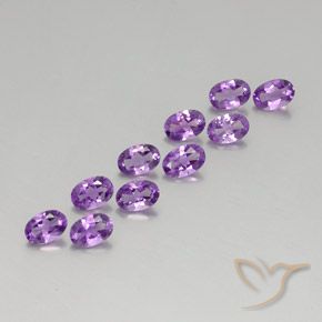 3.82 ct natürliche Mittelviolettes Violett Amethyst-Edelsteine, Oval, VVS-VS