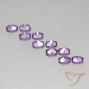 3.82 ct natürliche Mittelviolettes Violett Amethyst-Edelsteine, Oval, VVS-VS